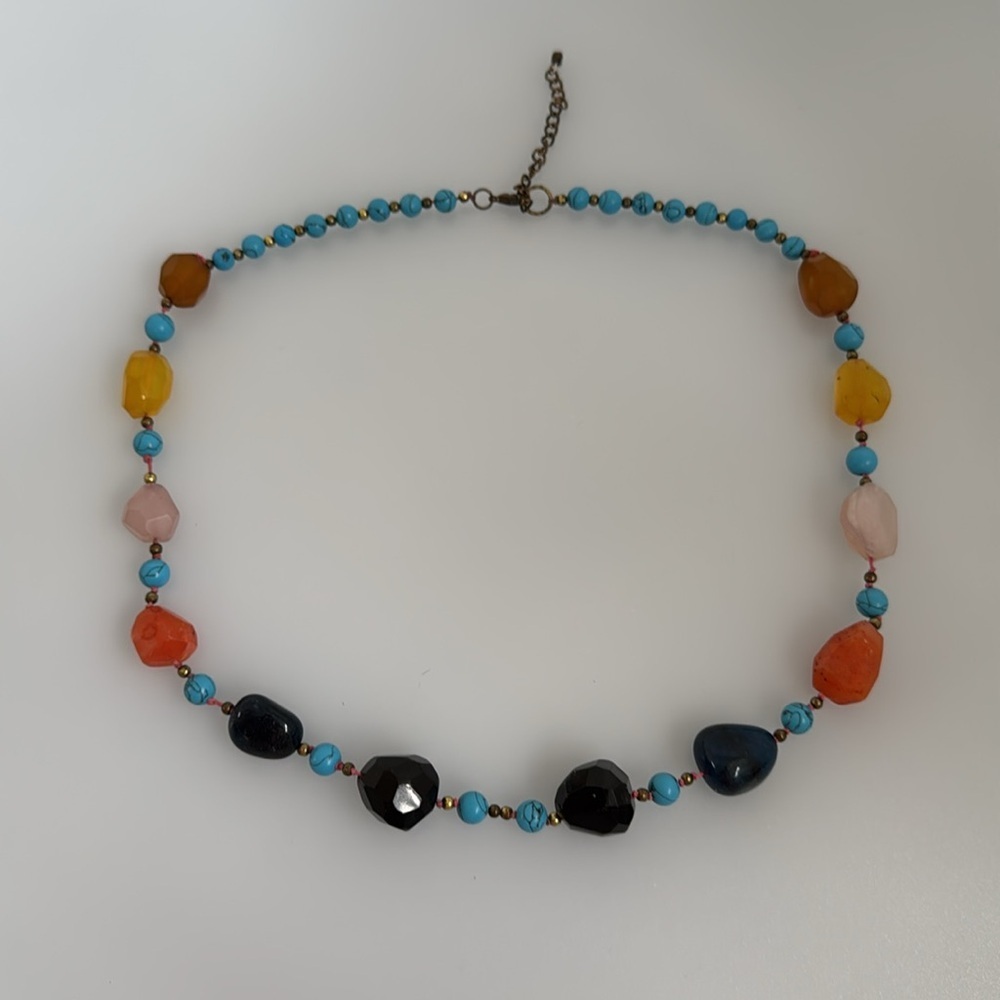 Exquisite 100% Real Stones Necklace with Carnelian, Amber And Many More!​​ - Picture 3 of 7